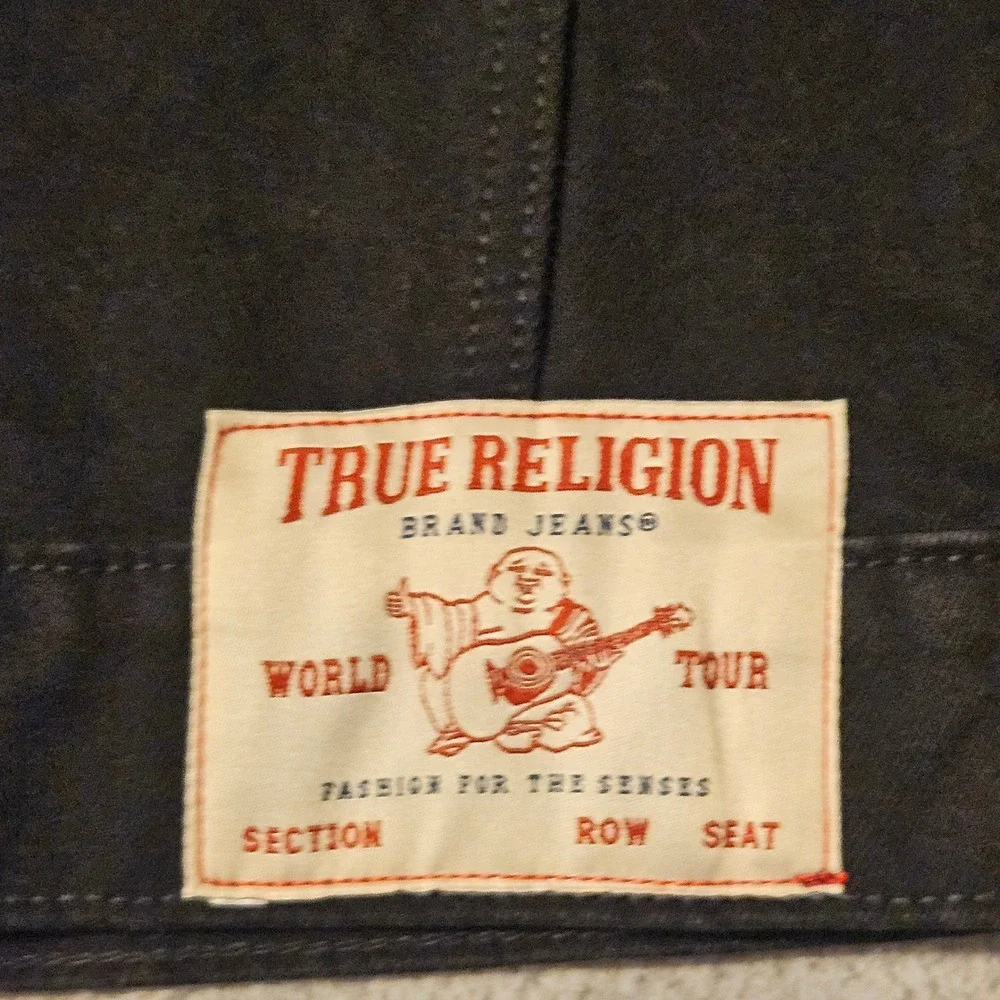 True Religion Mens SN Denim Trucker Jacket Black 108232 Size Small NWT